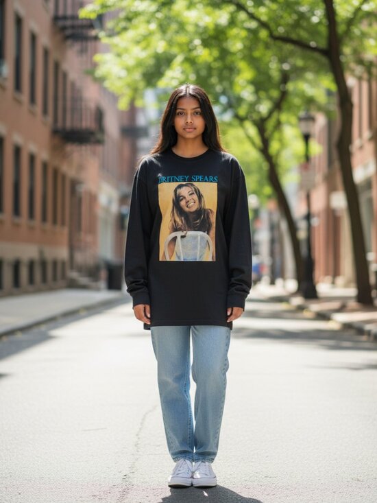 Forever 21 Tops - Iconic Britney Spears 3X long sleeve black t-shirt